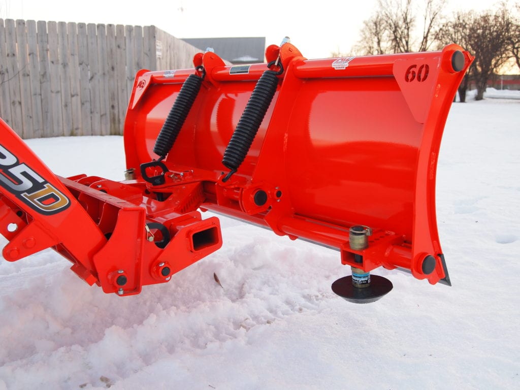 Ai2 Products all new 60" loader mounted snow plow for the Kubota BX!