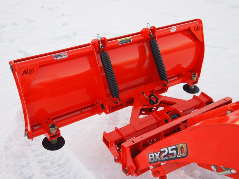 Ai2 Products all new 60" loader mounted snow plow for the Kubota BX!