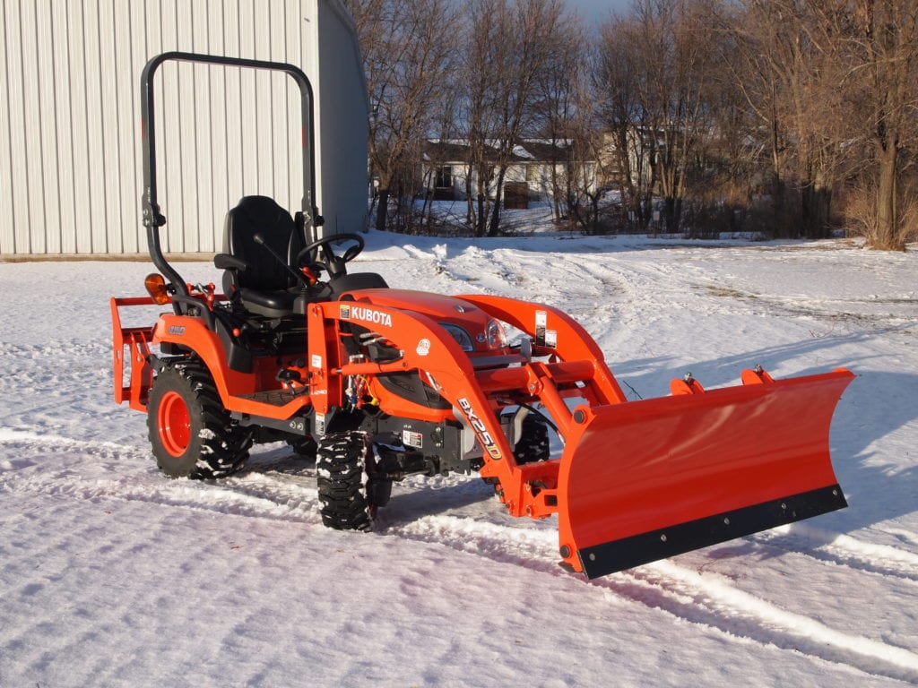 Ai2 Products all new 60" loader mounted snow plow for the Kubota BX!