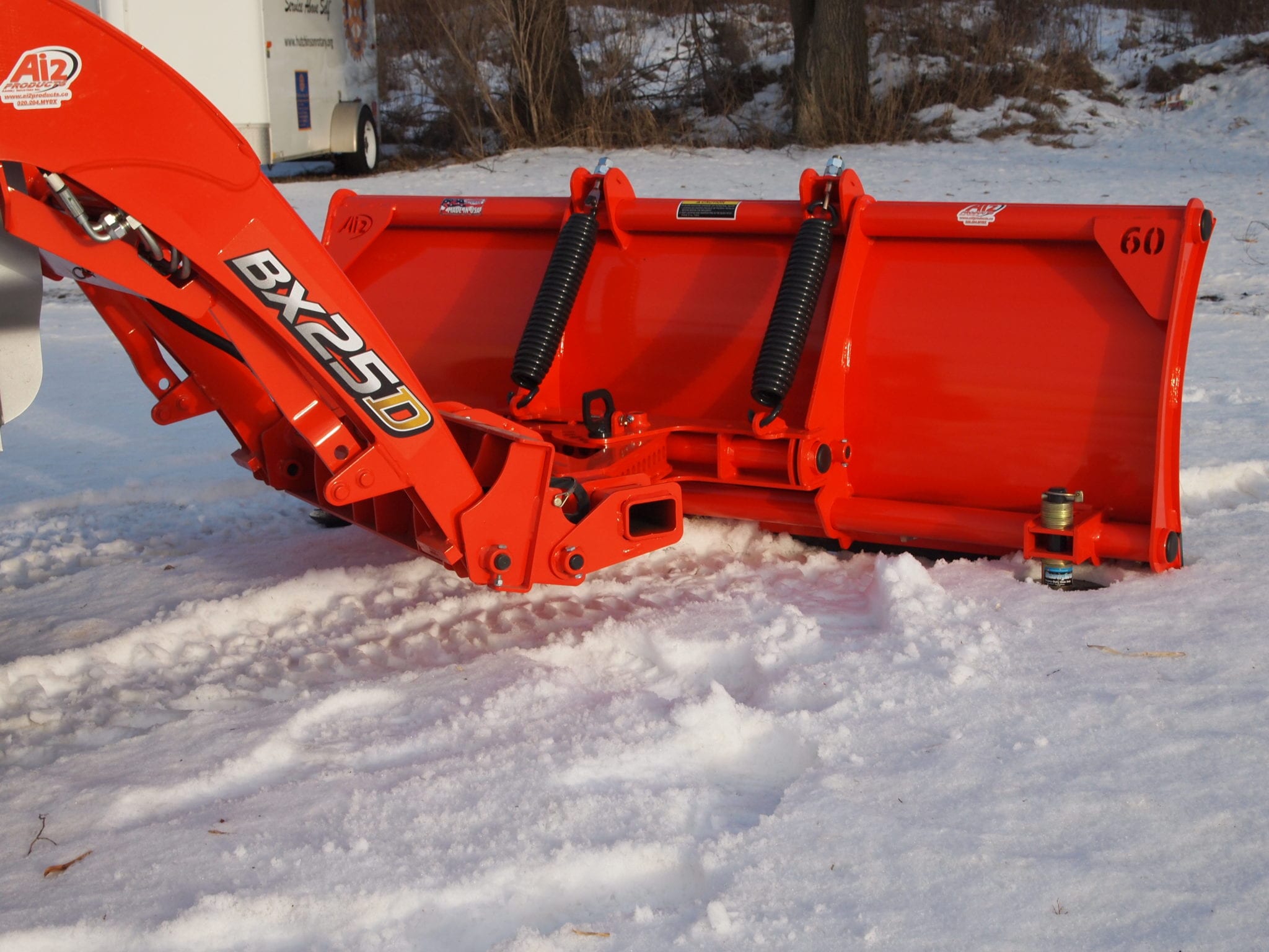 Kubota BX Snow Plow Attachment - Loader Mounted - Ai2 Products