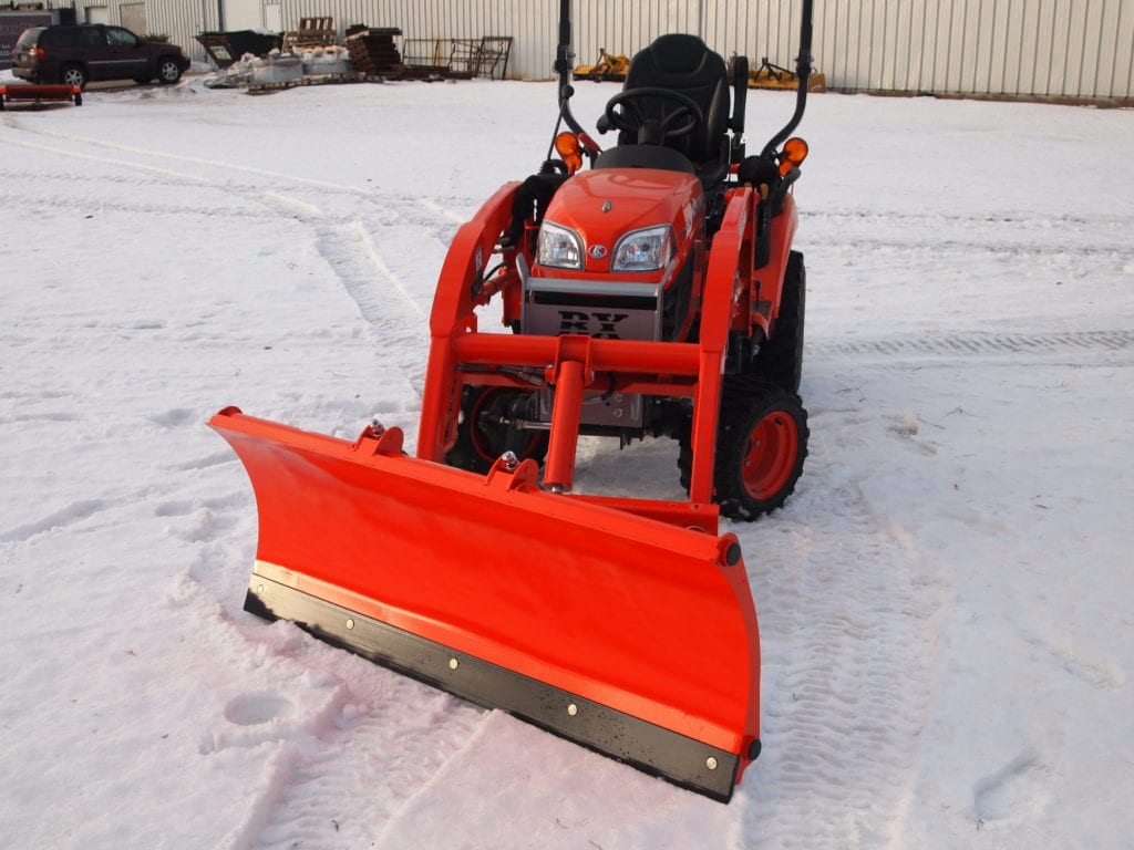 Ai2 Products all new 60" loader mounted snow plow for the Kubota BX!
