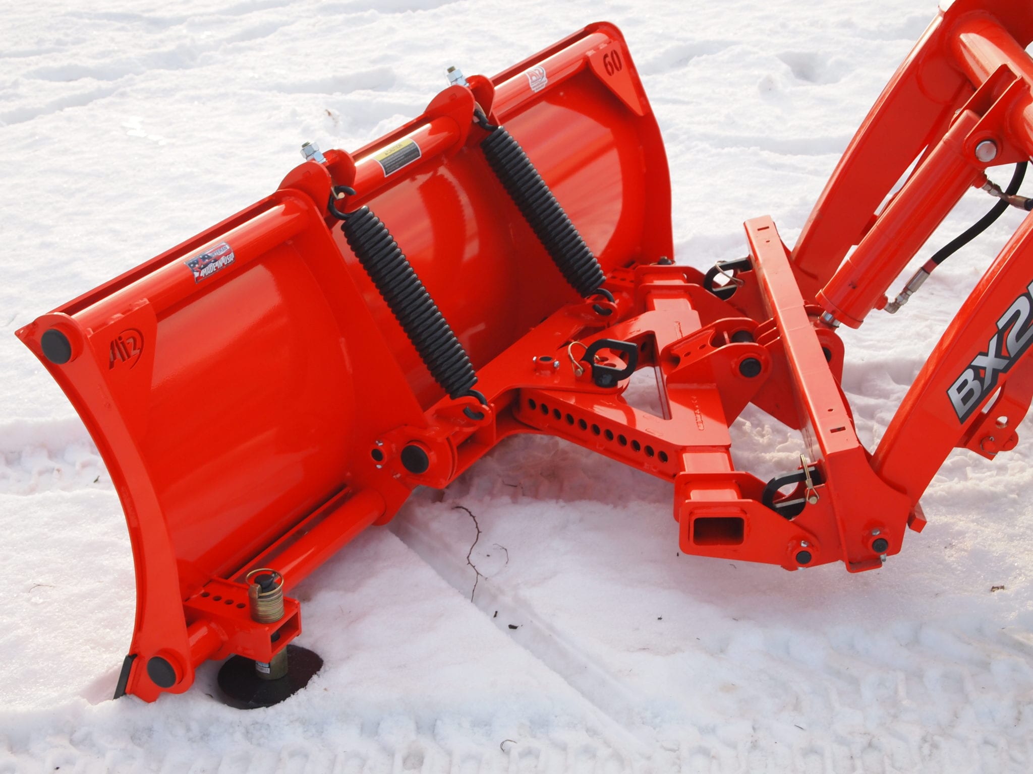 Kubota BX Quick attach snow plow attachments - BxAttachments.com