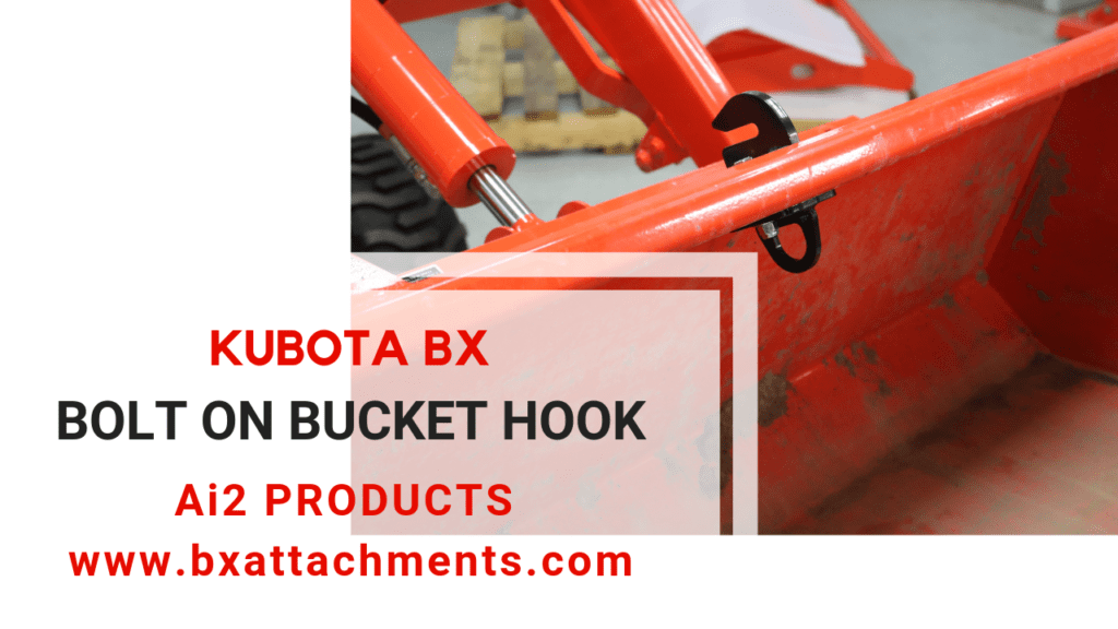 Bolt on tractor bucket hooks
