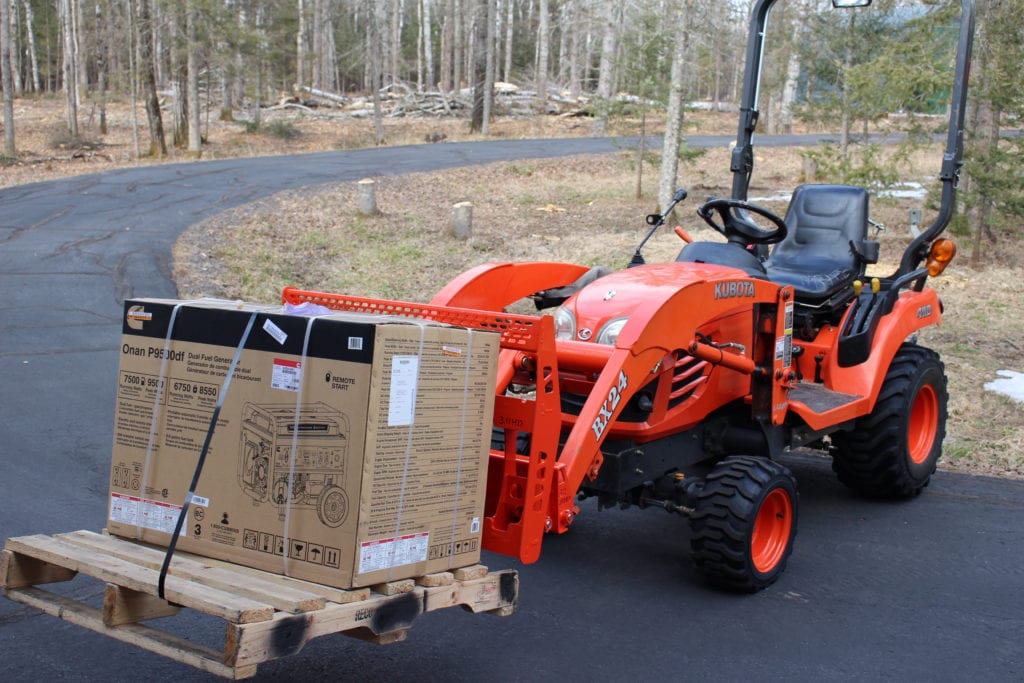 Kubota BX 36" Quick attach Ai2 pallet forks attachments Ai2 Products